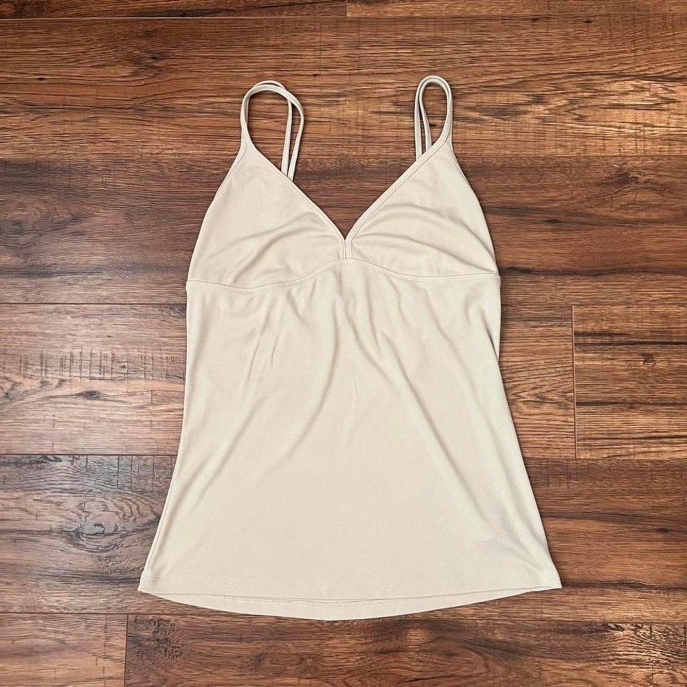 Jacon Nude Minimalist Babydol Stretch Slinky Cami Women M Y2K Coquette Soft Girl